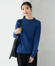 K2FAD40039 a.v.v(アー・ヴェ・ヴェ) 【洗える】プチハイネックニット ブルー