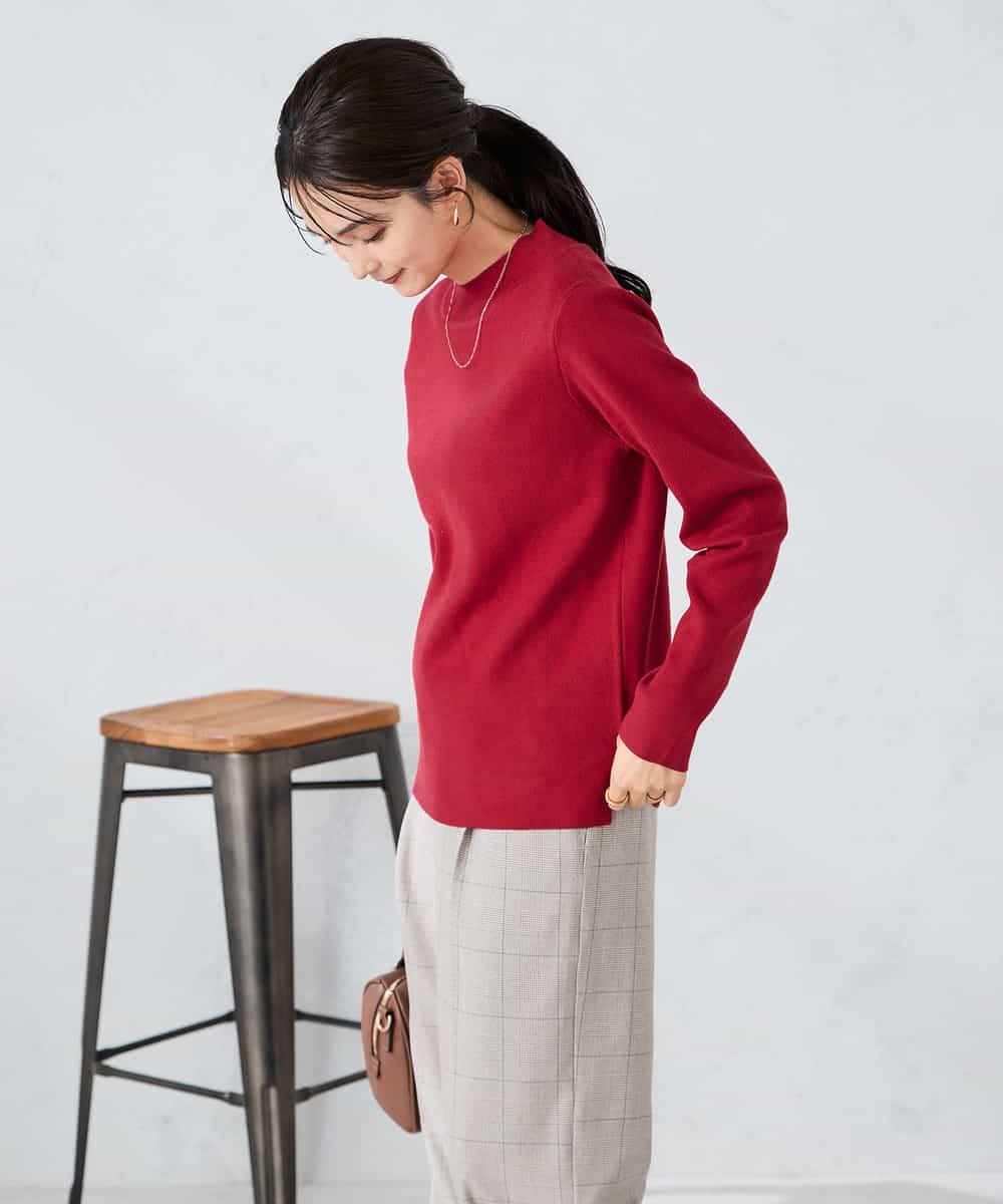 K2FAD40039 a.v.v(アー・ヴェ・ヴェ) 【洗える】プチハイネックニット グレー