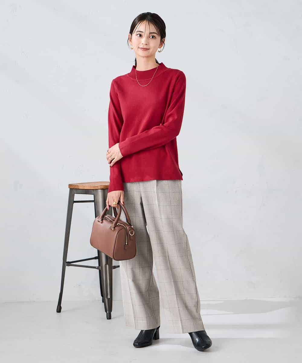 K2FAD40039 a.v.v(アー・ヴェ・ヴェ) 【洗える】プチハイネックニット グレー