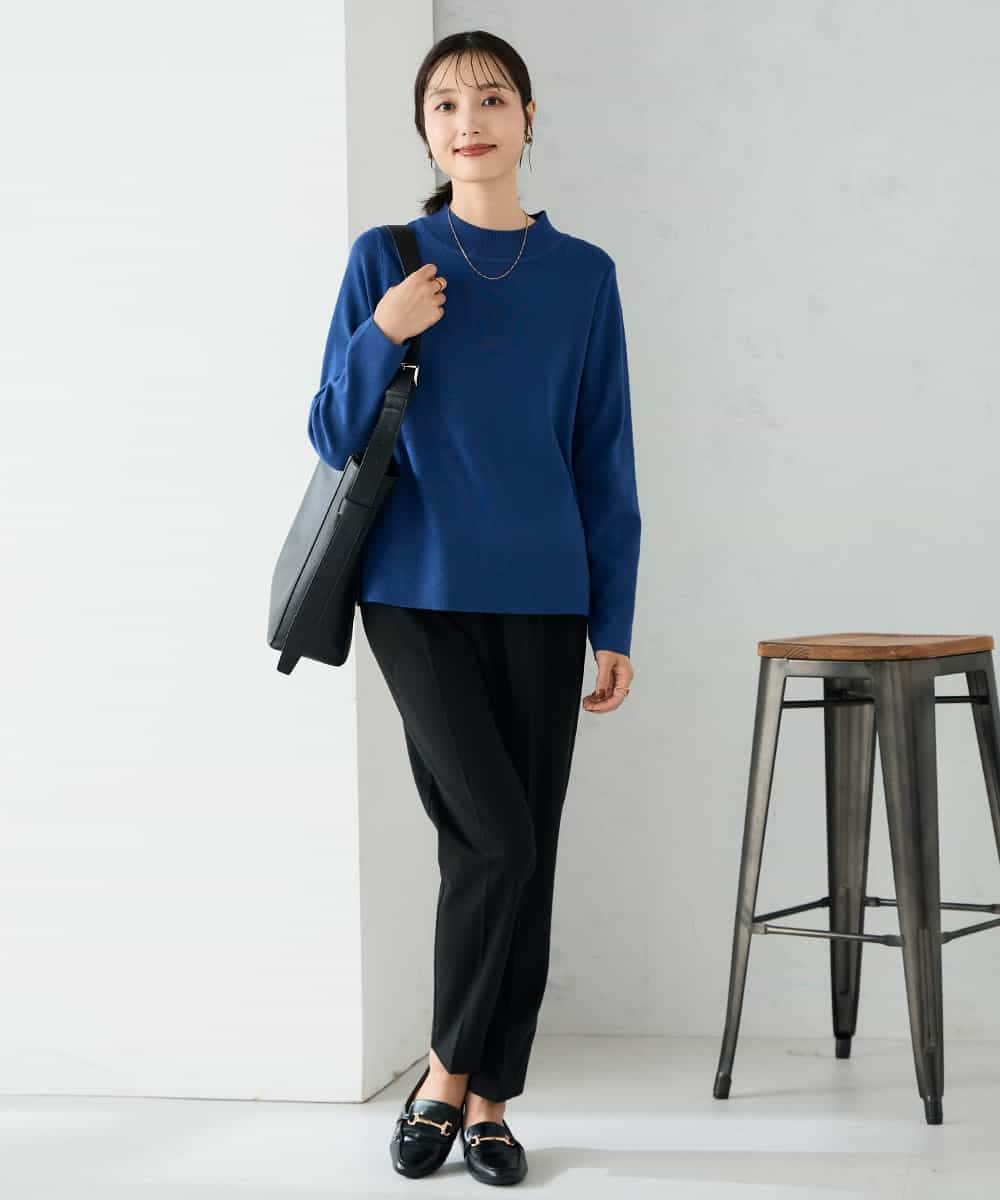 K2FAD40039 a.v.v(アー・ヴェ・ヴェ) 【洗える】プチハイネックニット グレー