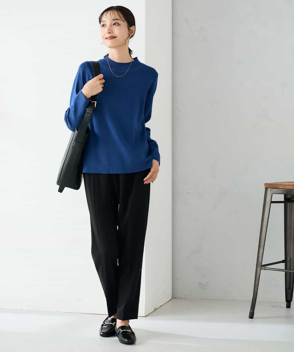 K2FAD40039 a.v.v(アー・ヴェ・ヴェ) 【洗える】プチハイネックニット グレー