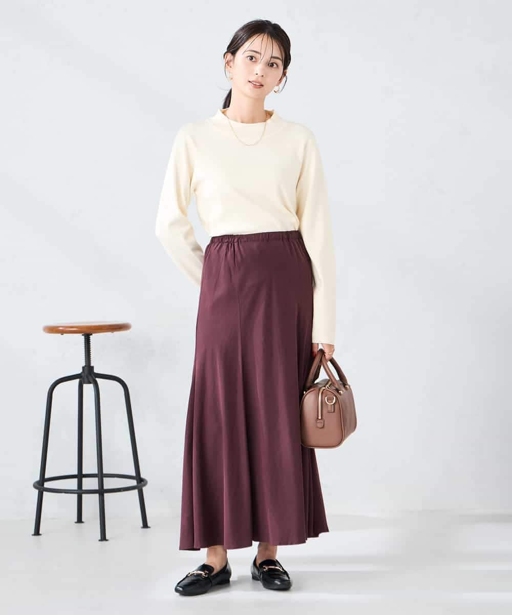 K2FAD40039 a.v.v(アー・ヴェ・ヴェ) 【洗える】プチハイネックニット グレー