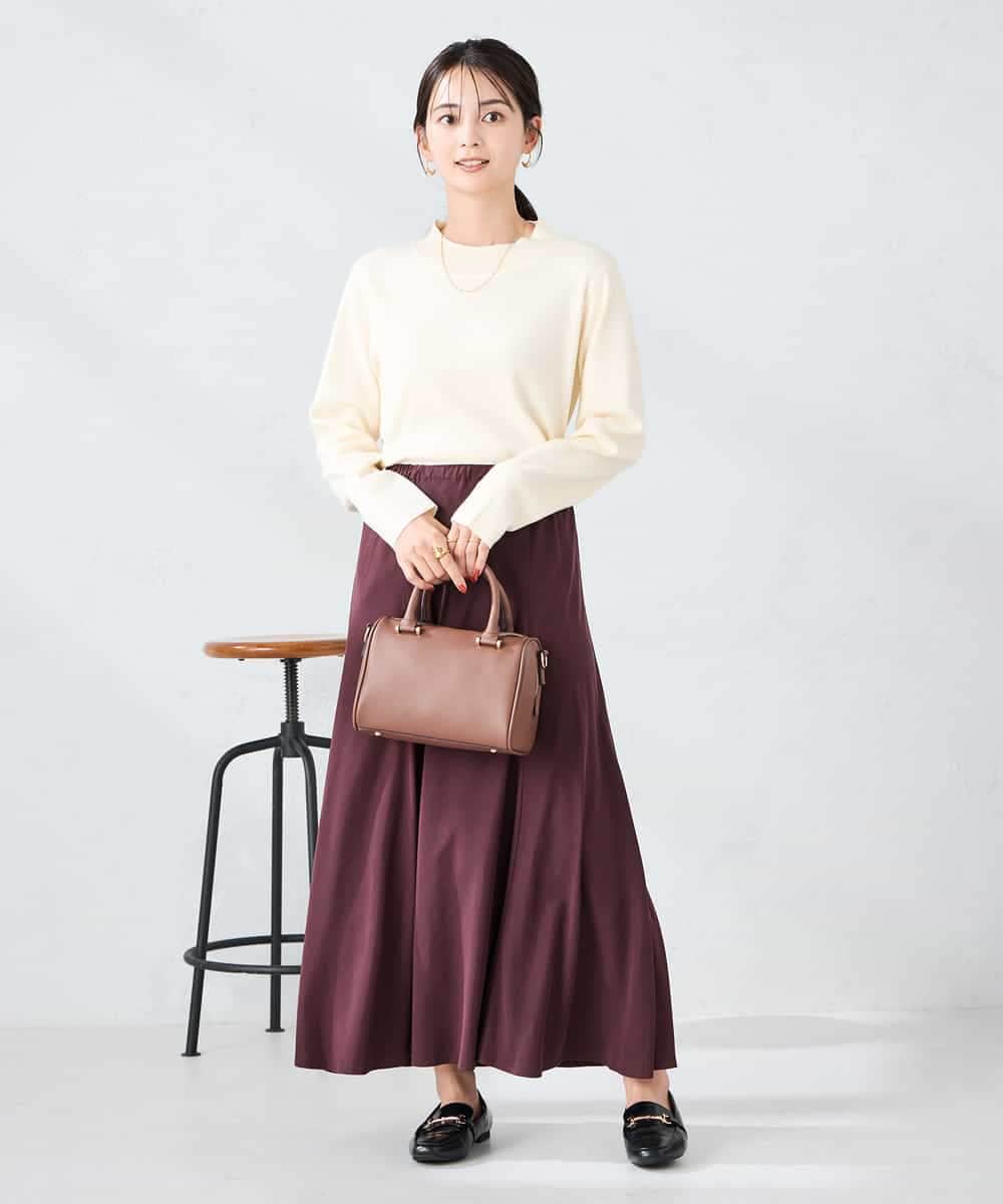 K2FAD40039 a.v.v(アー・ヴェ・ヴェ) 【洗える】プチハイネックニット グレー