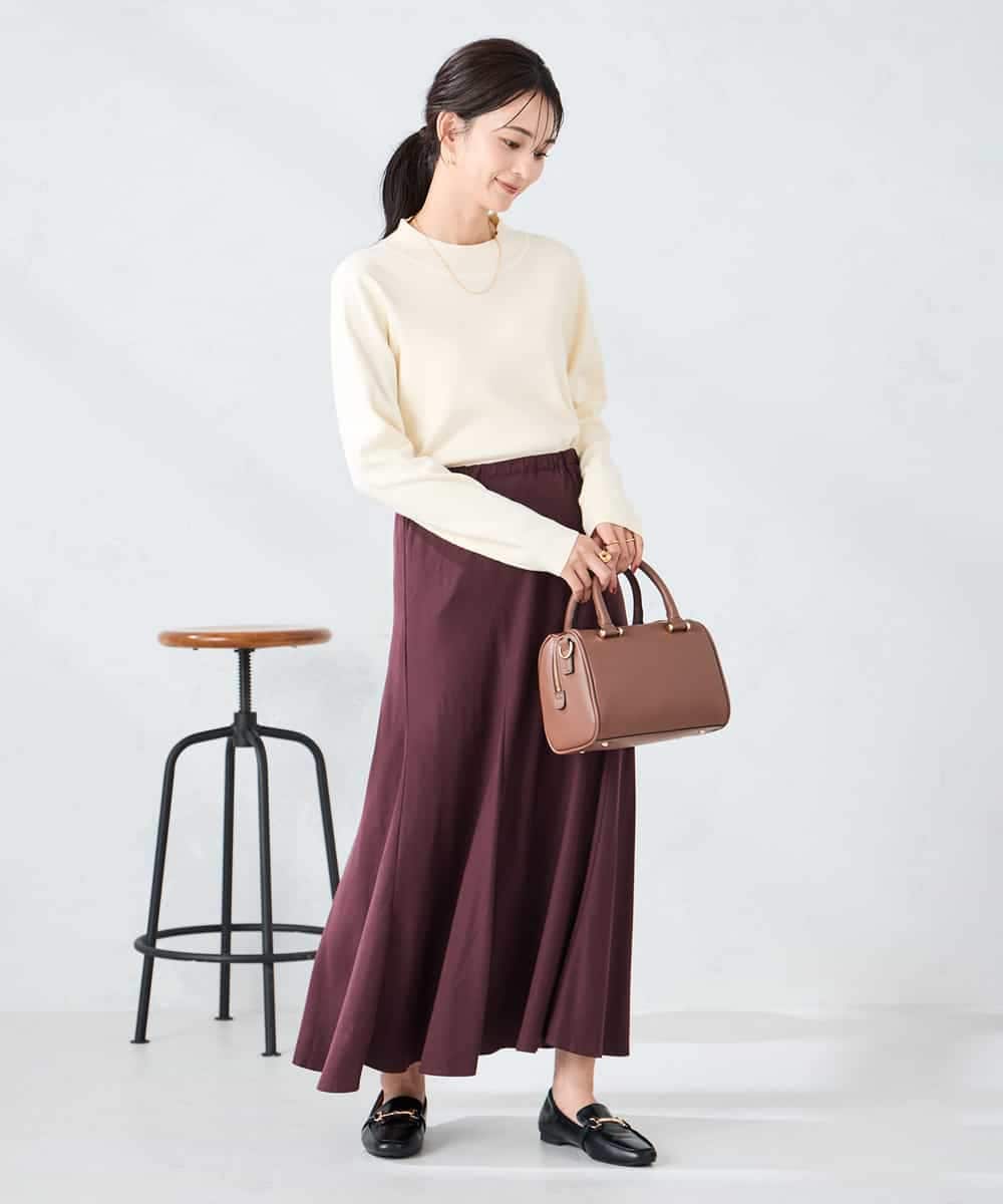 K2FAD40039 a.v.v(アー・ヴェ・ヴェ) 【洗える】プチハイネックニット グレー