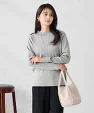 K2FAD40039 a.v.v(アー・ヴェ・ヴェ) 【洗える】プチハイネックニット グレー