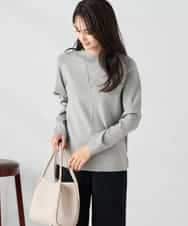 K2FAD40039 a.v.v(アー・ヴェ・ヴェ) 【洗える】プチハイネックニット グレー