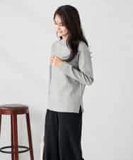 K2FAD40039 a.v.v(アー・ヴェ・ヴェ) 【洗える】プチハイネックニット グレー