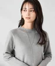 K2FAD40039 a.v.v(アー・ヴェ・ヴェ) 【洗える】プチハイネックニット グレー