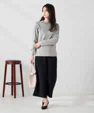 K2FAD40039 a.v.v(アー・ヴェ・ヴェ) 【洗える】プチハイネックニット グレー