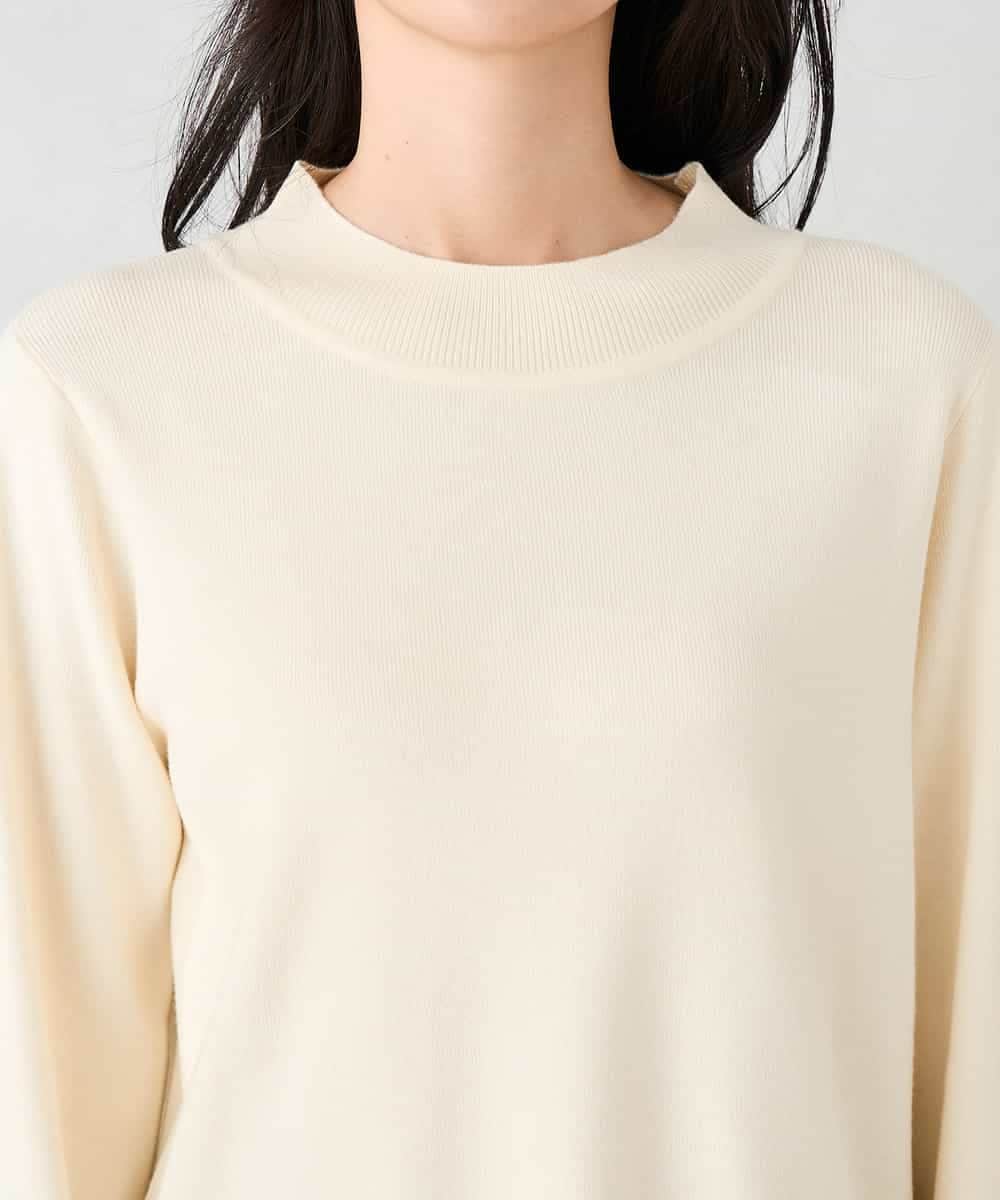 K2FAD40039 a.v.v(アー・ヴェ・ヴェ) 【洗える】プチハイネックニット グレー