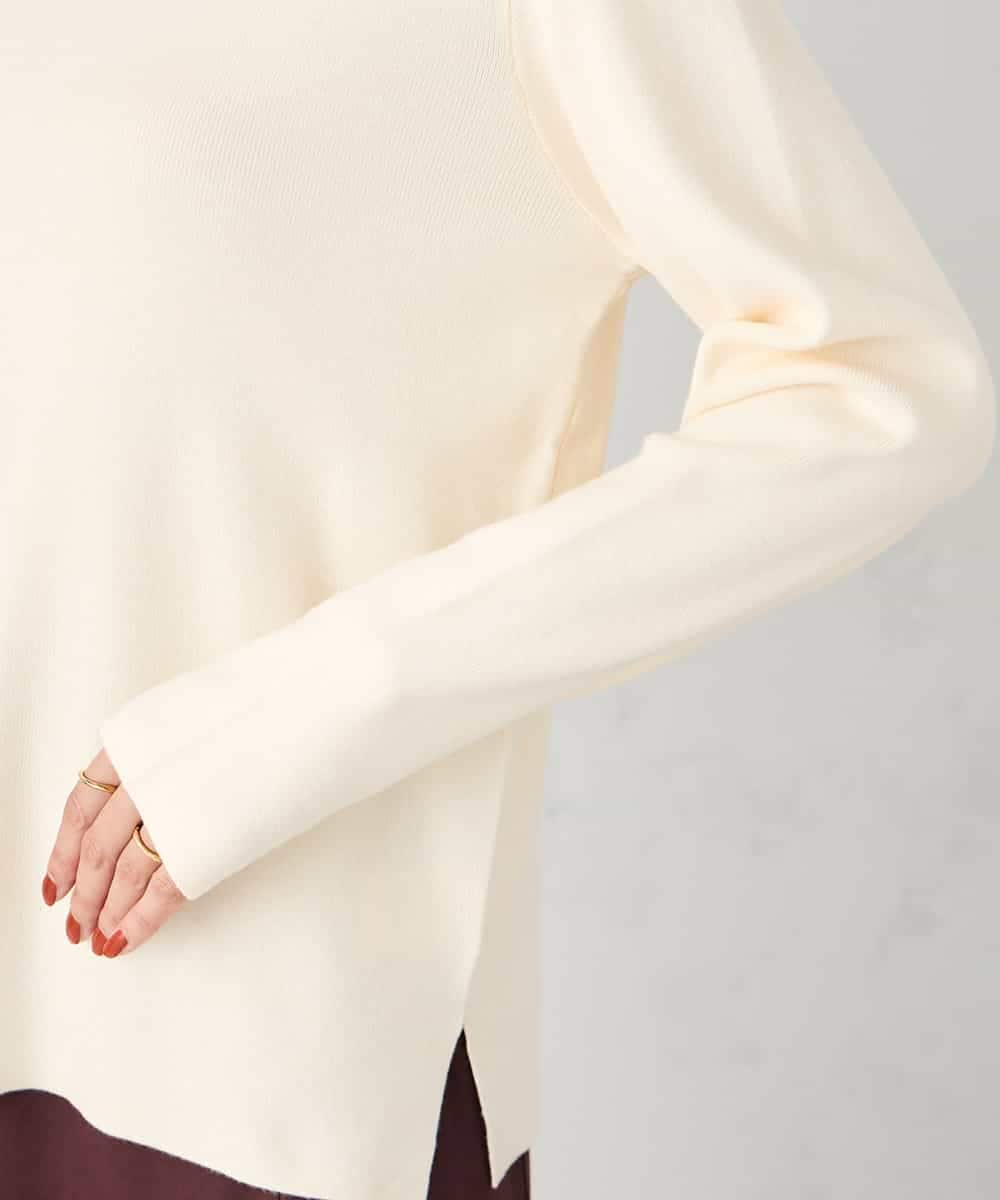 K2FAD40039 a.v.v(アー・ヴェ・ヴェ) 【洗える】プチハイネックニット グレー