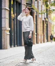 K2FAD43054 a.v.v(アー・ヴェ・ヴェ) ヘアリーラメVネックニット ライトブルー