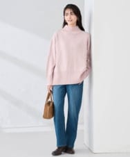 K2FAD46044 a.v.v(アー・ヴェ・ヴェ) 【洗える/静電気が起きにくい】バックスリットニット レッド