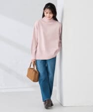 K2FAD46044 a.v.v(アー・ヴェ・ヴェ) 【洗える/静電気が起きにくい】バックスリットニット レッド