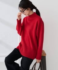 K2FAD46044 a.v.v(アー・ヴェ・ヴェ) 【洗える/静電気が起きにくい】バックスリットニット レッド