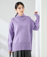 K2FAD46044 a.v.v(アー・ヴェ・ヴェ) 【洗える/静電気が起きにくい】バックスリットニット レッド