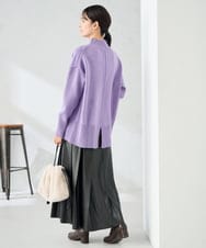 K2FAD46044 a.v.v(アー・ヴェ・ヴェ) 【洗える/静電気が起きにくい】バックスリットニット レッド