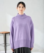 K2FAD46044 a.v.v(アー・ヴェ・ヴェ) 【洗える/静電気が起きにくい】バックスリットニット レッド