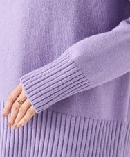 K2FAD46044 a.v.v(アー・ヴェ・ヴェ) 【洗える/静電気が起きにくい】バックスリットニット レッド