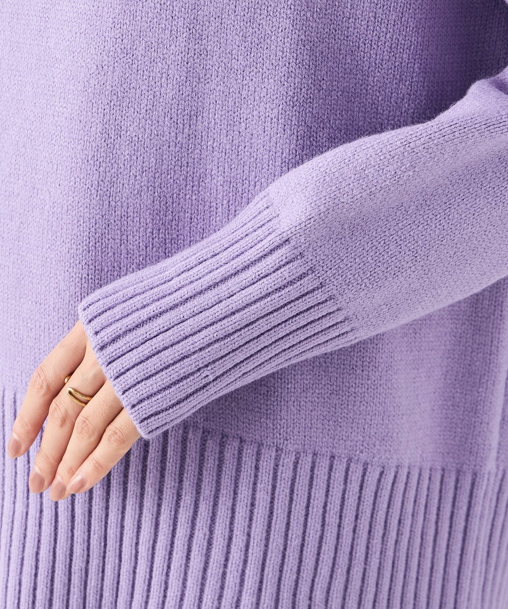 K2FAD46044 a.v.v(アー・ヴェ・ヴェ) 【洗える/静電気が起きにくい】バックスリットニット レッド