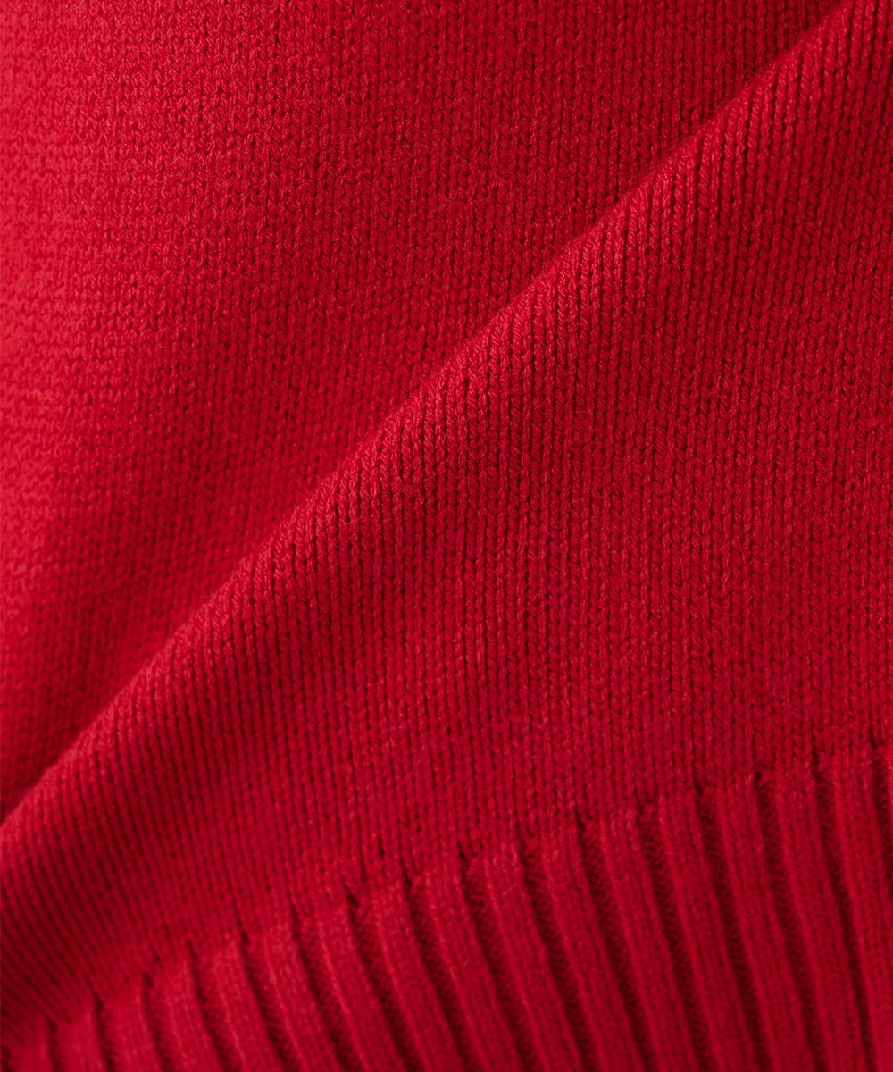 K2FAD46044 a.v.v(アー・ヴェ・ヴェ) 【洗える/静電気が起きにくい】バックスリットニット レッド