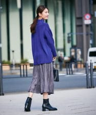 K2FAD46044 a.v.v(アー・ヴェ・ヴェ) 【洗える/静電気が起きにくい】バックスリットニット レッド