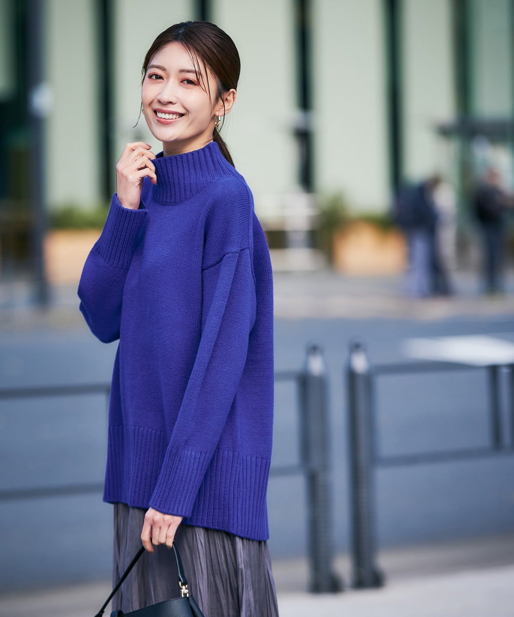 K2FAD46044 a.v.v 【洗える/静電気が起きにくい】バックスリットニット