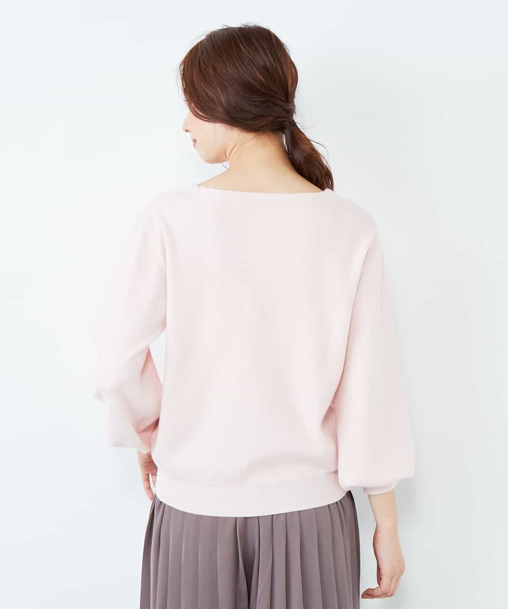 K2FAD59039 a.v.v(アー・ヴェ・ヴェ) ボリュームスリーブVネックニット[WEB限定サイズ] ピンク