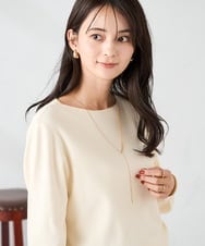 K2FAD69039 a.v.v(アー・ヴェ・ヴェ) 【洗える】ボートネック美ラクるパフスリーブニット アイボリー