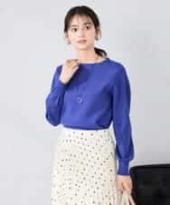 K2FAD69039 a.v.v(アー・ヴェ・ヴェ) 【洗える】ボートネック美ラクるパフスリーブニット マスタード