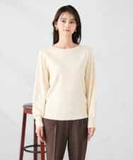 K2FAD69039 a.v.v(アー・ヴェ・ヴェ) 【洗える】ボートネック美ラクるパフスリーブニット マスタード