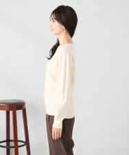 K2FAD69039 a.v.v(アー・ヴェ・ヴェ) 【洗える】ボートネック美ラクるパフスリーブニット マスタード