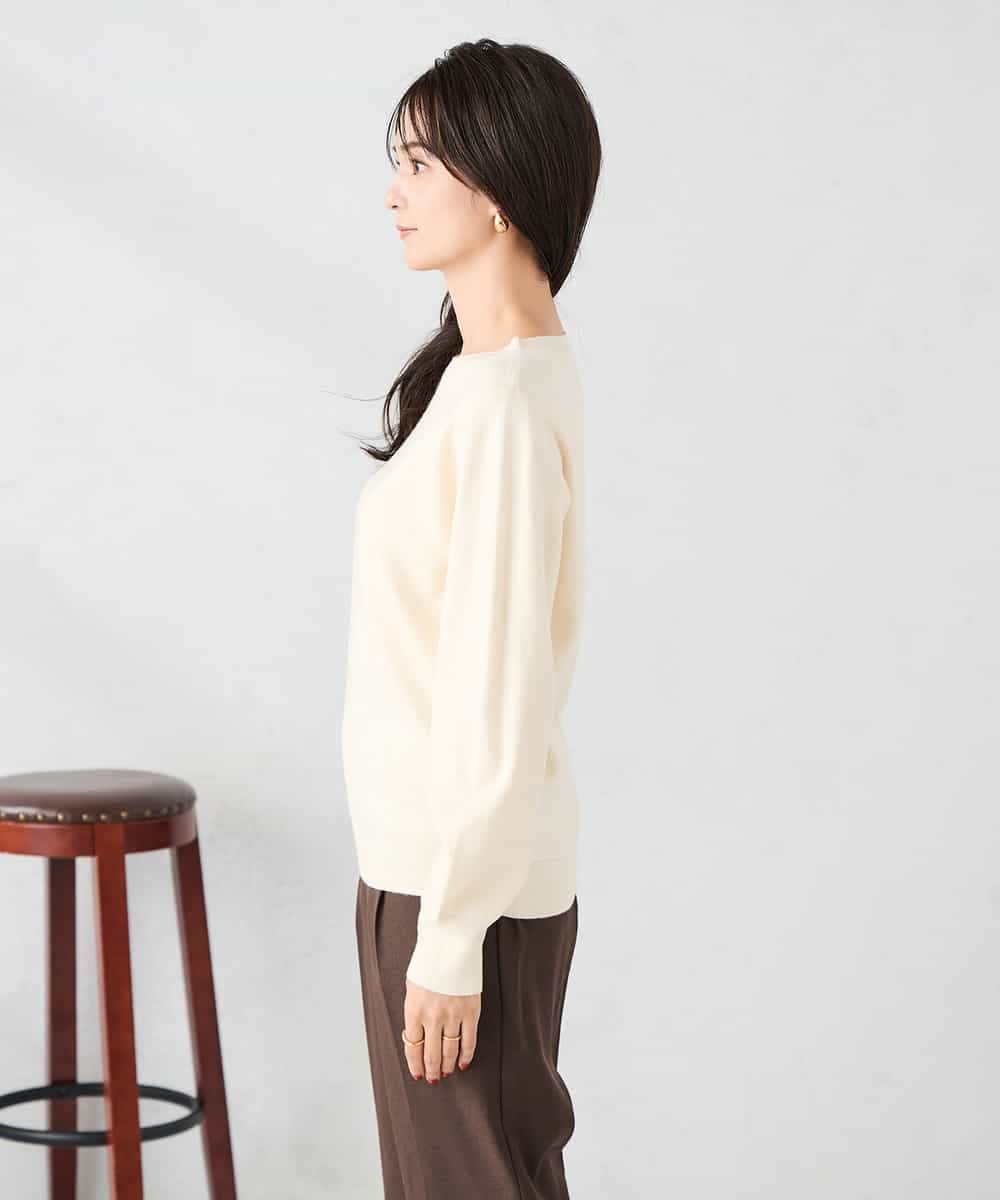 K2FAD69039 a.v.v(アー・ヴェ・ヴェ) 【洗える】ボートネック美ラクるパフスリーブニット マスタード