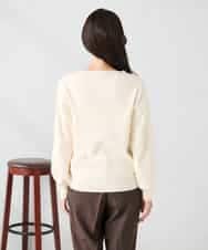 K2FAD69039 a.v.v(アー・ヴェ・ヴェ) 【洗える】ボートネック美ラクるパフスリーブニット マスタード