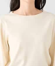 K2FAD69039 a.v.v(アー・ヴェ・ヴェ) 【洗える】ボートネック美ラクるパフスリーブニット マスタード