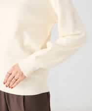 K2FAD69039 a.v.v(アー・ヴェ・ヴェ) 【洗える】ボートネック美ラクるパフスリーブニット マスタード