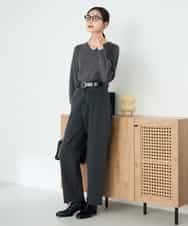 K2FAD79039 a.v.v(アー・ヴェ・ヴェ) 【洗える】Vネック美ラクるパフスリーブニット【WEB限定】 ピンク