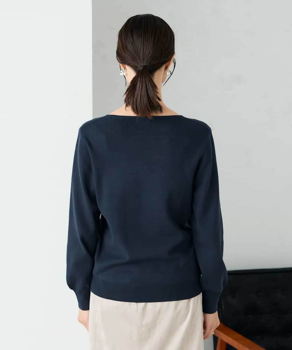 K2FAD79039 a.v.v(アー・ヴェ・ヴェ) 【洗える】Vネック美ラクるパフスリーブニット【WEB限定】 ピンク