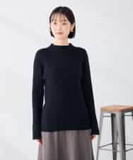 K2FAG01039 a.v.v(アー・ヴェ・ヴェ) リブ ハイネック ニット ネイビー