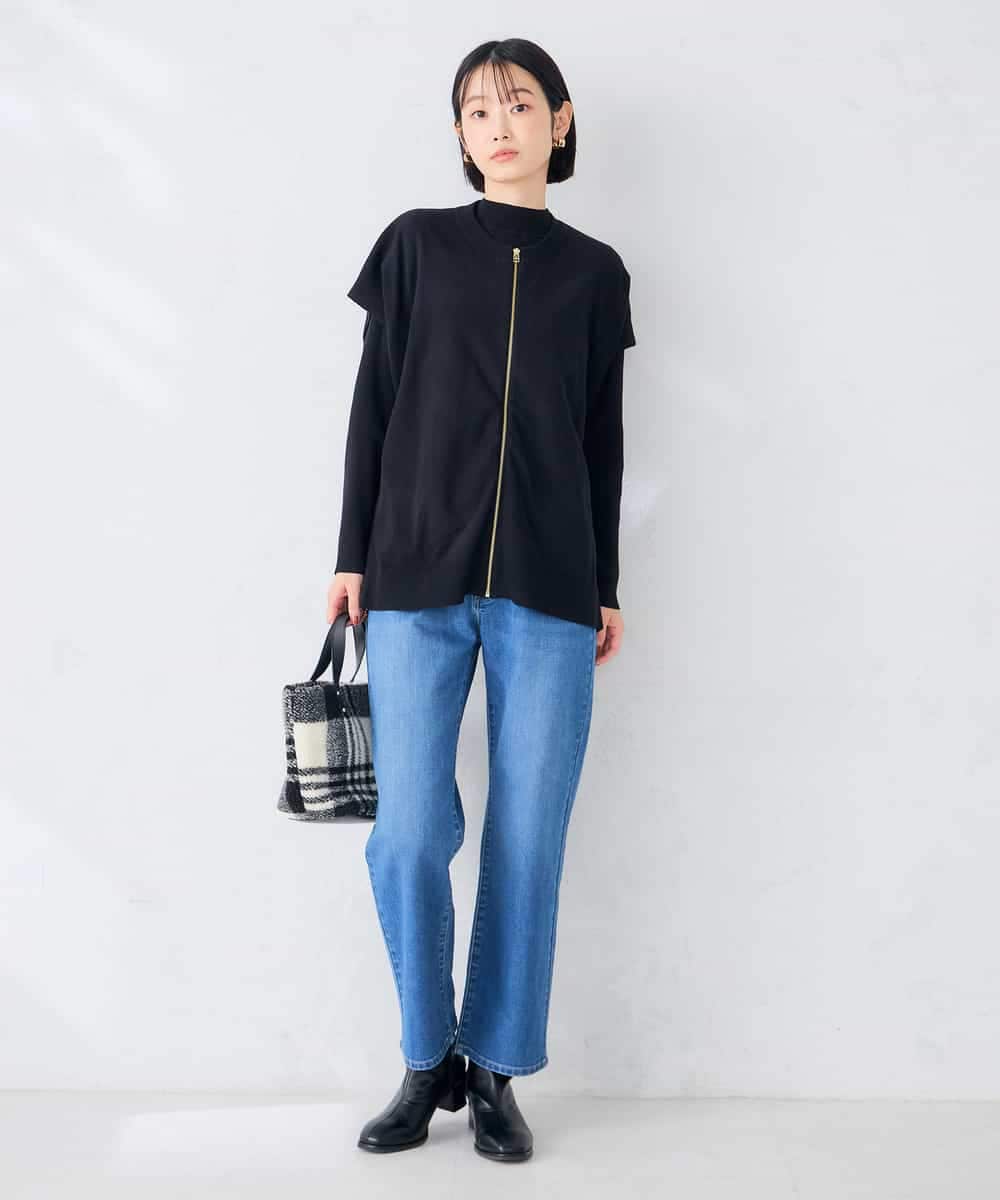 K2FAG30069 a.v.v(アー・ヴェ・ヴェ) 【2SET/洗える】ZIPベスト レイヤードセット グリーン