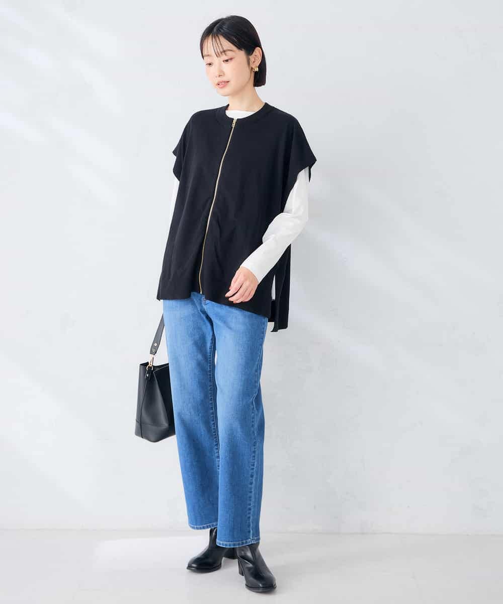 K2FAG30069 a.v.v(アー・ヴェ・ヴェ) 【2SET/洗える】ZIPベスト レイヤードセット グリーン