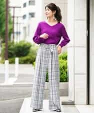 K2FAG59034 a.v.v(アー・ヴェ・ヴェ) パフスリーブニット[WEB限定サイズ] レッド
