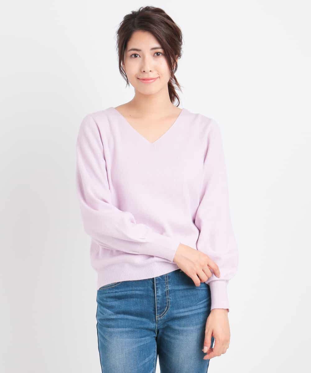 K2FAG59034 a.v.v(アー・ヴェ・ヴェ) パフスリーブニット[WEB限定サイズ] レッド