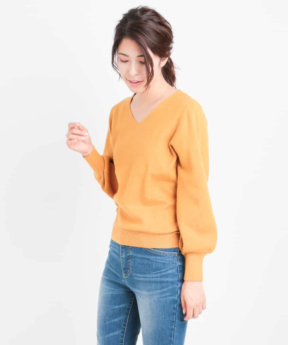 K2FAG59034 a.v.v(アー・ヴェ・ヴェ) パフスリーブニット[WEB限定サイズ] レッド