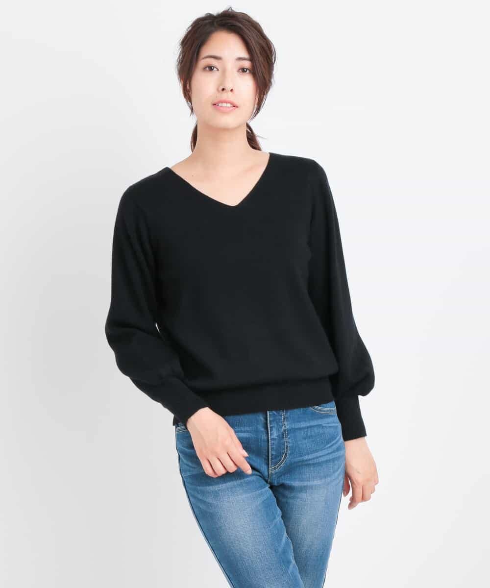 K2FAG59034 a.v.v(アー・ヴェ・ヴェ) パフスリーブニット[WEB限定サイズ] レッド