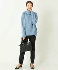 K2FAS48054 a.v.v(アー・ヴェ・ヴェ) MIXヤーンタートルネックチュニックニット ライトブルー