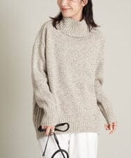 K2FAS48054 a.v.v(アー・ヴェ・ヴェ) MIXヤーンタートルネックチュニックニット ベージュ