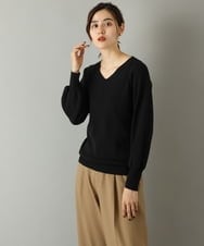 K2FAS59034 a.v.v(アー・ヴェ・ヴェ) パフスリーブVネックニット アイボリー