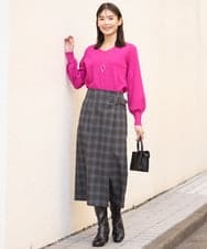 K2FAS59034 a.v.v(アー・ヴェ・ヴェ) パフスリーブVネックニット アイボリー