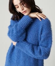 K2FAV38044 a.v.v(アー・ヴェ・ヴェ) リュクスヘアリーバックスリットニット ブルー